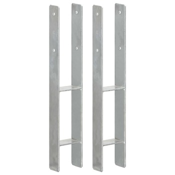 Set de 2 ancore de gard, vidaXL, Otel, 9 x 6 x 60 cm Set de 2 ancore de gard, vidaXL, Otel, 9 x 6 x 60 cm
