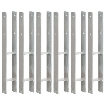 Set de 6 ancore de gard, vidaXL, Otel, 8 x 6 x 60 cm Set de 6 ancore de gard, vidaXL, Otel, 8 x 6 x 60 cm