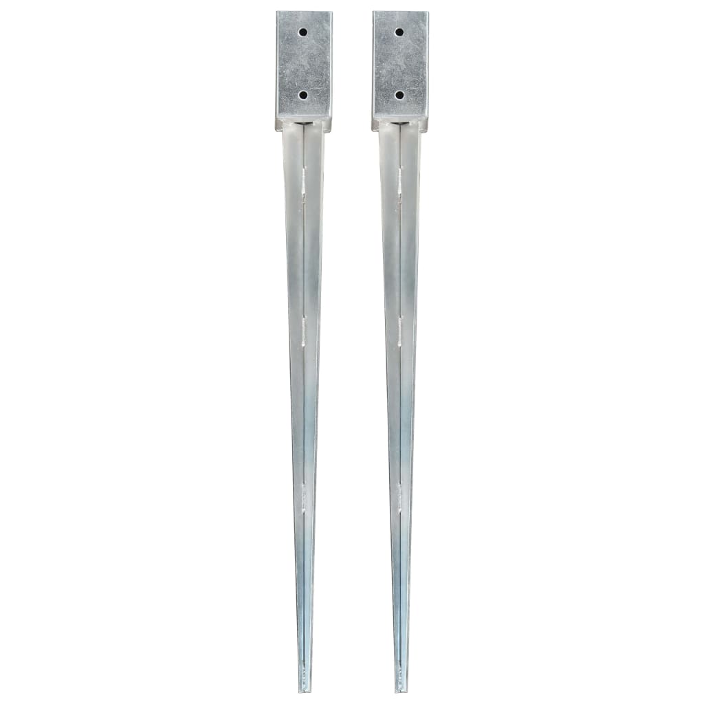 Set de 2 tarusi de sol, vidaXL, Otel, 7 x 7 x 90 cm