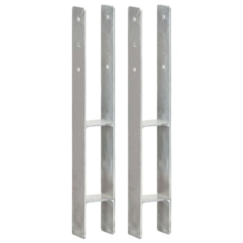 Set de 2 ancore de gard, vidaXL, Otel, 8 x 6 x 60 cm Set de 2 ancore de gard, vidaXL, Otel, 8 x 6 x 60 cm