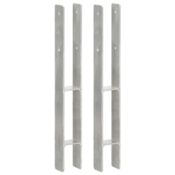 Set de 2 ancore de gard, vidaXL, Otel, 7 x 6 x 60 cm Set de 2 ancore de gard, vidaXL, Otel, 7 x 6 x 60 cm