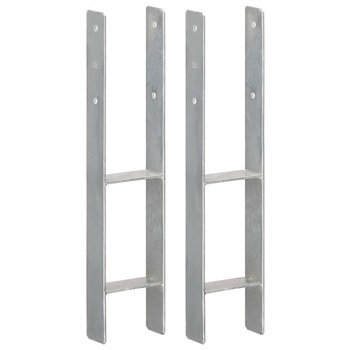 Set de 2 ancore de gard, vidaXL, Otel, 12 x 6 x 60 cm Set de 2 ancore de gard, vidaXL, Otel, 12 x 6 x 60 cm