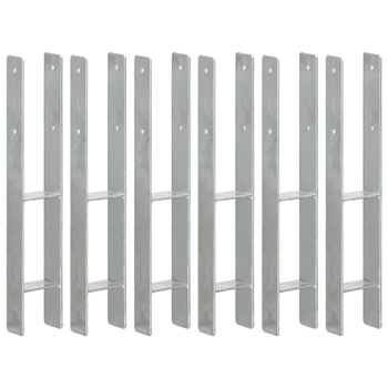 Set de 6 ancore de gard, vidaXL, Otel, 9 x 6 x 60 cm Set de 6 ancore de gard, vidaXL, Otel, 9 x 6 x 60 cm