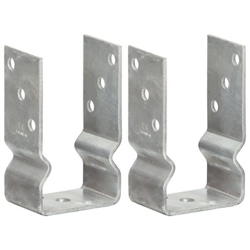 Set de 2 ancore de gard, vidaXL, Otel, 8 x 6 x 15 cm Set de 2 ancore de gard, vidaXL, Otel, 8 x 6 x 15 cm