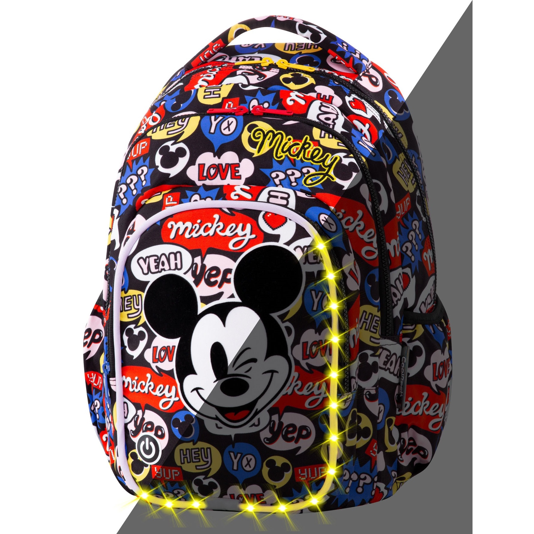 Ghiozdan scoala Cool Pack Spark L Mickey Mouse LED, Multicolor, 31x44x20