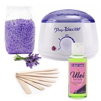 kit epilare cu ceara granule lavanda 1 x 400 g 1 x incalzitor pro-wax 1 x ulei dupa epilare 1 x set 10 spatule imagen 24_0_
0