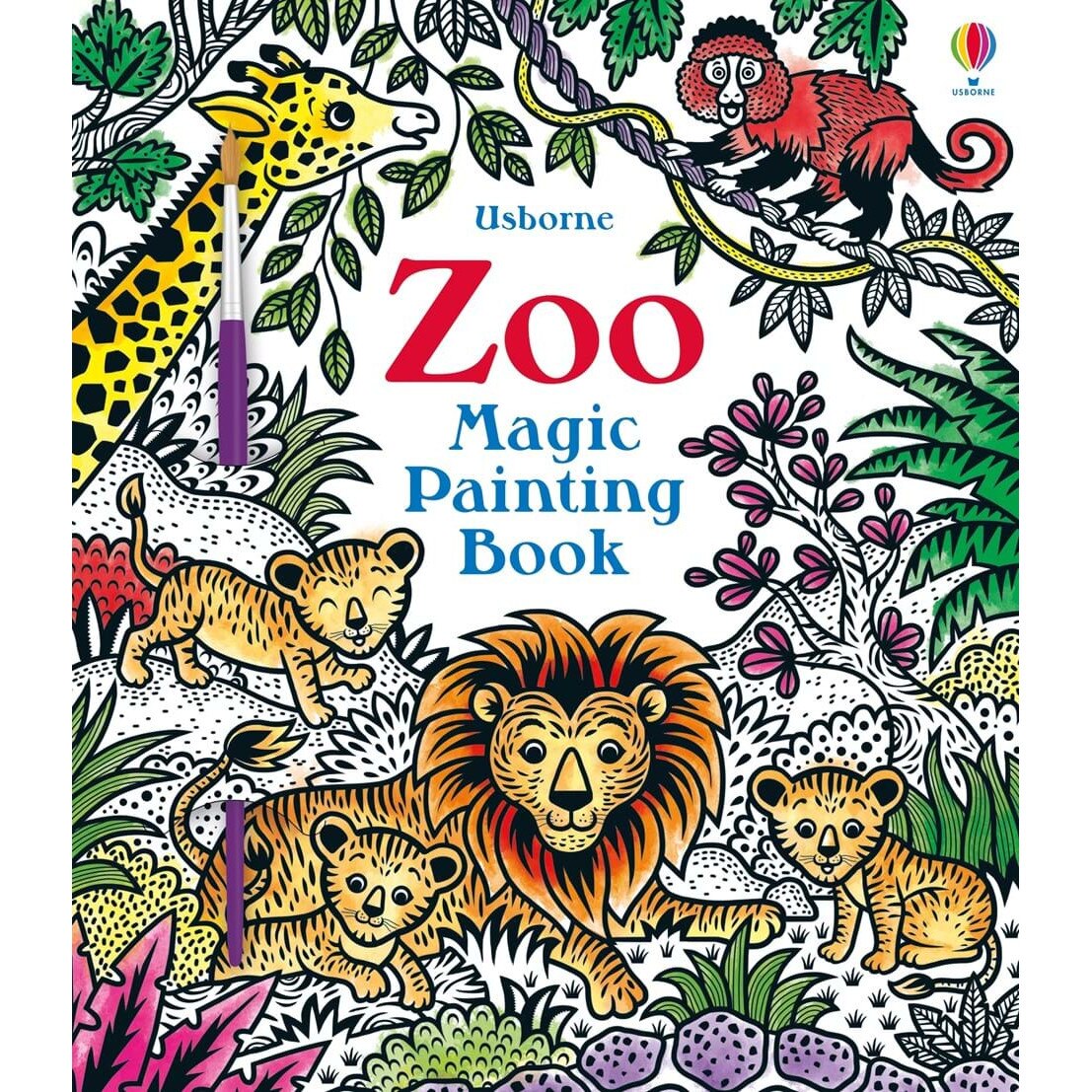 Carte de pictat doar cu apa, Zoo Magic Painting, usborne