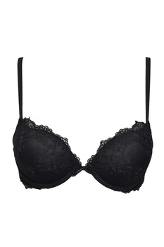 Sutien cu efect super push-up, cupa plina cu aer si gel, dantela , Glam 1956, Negru Sutien cu efect super push-up, cupa plina cu aer si gel, dantela , Glam 1956, Negru