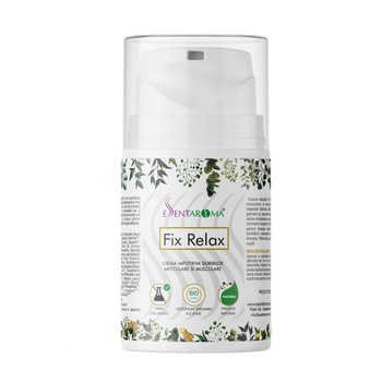 Crema Fix relax Bio, calmeaza durerile musculare, ligamentare si articulare, 100% extracte de plante, 100 ml Crema Fix relax Bio, calmeaza durerile musculare, ligamentare si articulare, 100% extracte de plante, 100 ml