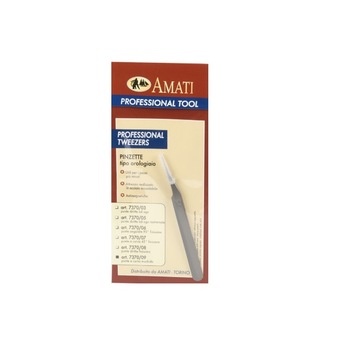 Penseta varf indoit de precizie din inox pentru modelism/electronica, Amati 7370-09 Penseta varf indoit de precizie din inox pentru modelism/electronica, Amati 7370-09