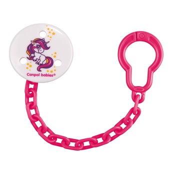 Lant pentru suzeta Canpol Babies Unicorn 2/414F, Fucsia Lant pentru suzeta Canpol Babies Unicorn 2/414F, Fucsia
