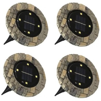 Set 4 Lampi Solare Disk Lights, 6500 lumeni Set 4 Lampi Solare Disk Lights, 6500 lumeni
