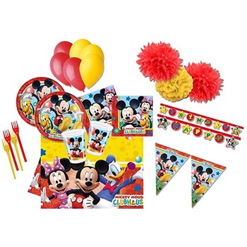 Set 25 accesorii petrecere, Procos, Mickey Mouse, Multicolor Set 25 accesorii petrecere, Procos, Mickey Mouse, Multicolor