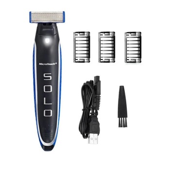 Trimmer facial SOLO cu microprecizie, fara fir, reincarcabil USB, 3 piepteni distantieri, cu lumina, negru Trimmer facial SOLO cu microprecizie, fara fir, reincarcabil USB, 3 piepteni distantieri, cu lumina, negru