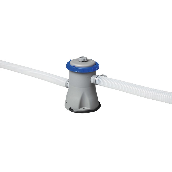 Pompa filtrare apa piscina de exterior, ATS, 330 gal , cu 2 furtunuri, de culoare gri