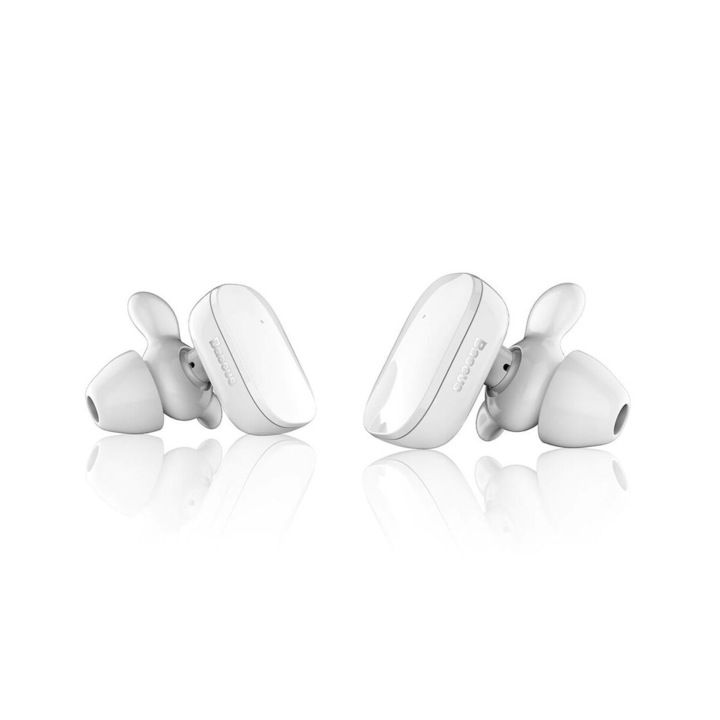 Baseus fülhallgató, Bluetooth Encok W02, Truly Wireless Touch Control, Binaural, zajcsökkentés, HD hang, BT 4.2, fehér (NGW02-02)