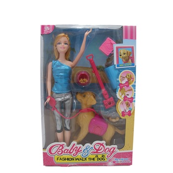 Set papusa cu catel si accesorii, +3 ani Set papusa cu catel si accesorii, +3 ani