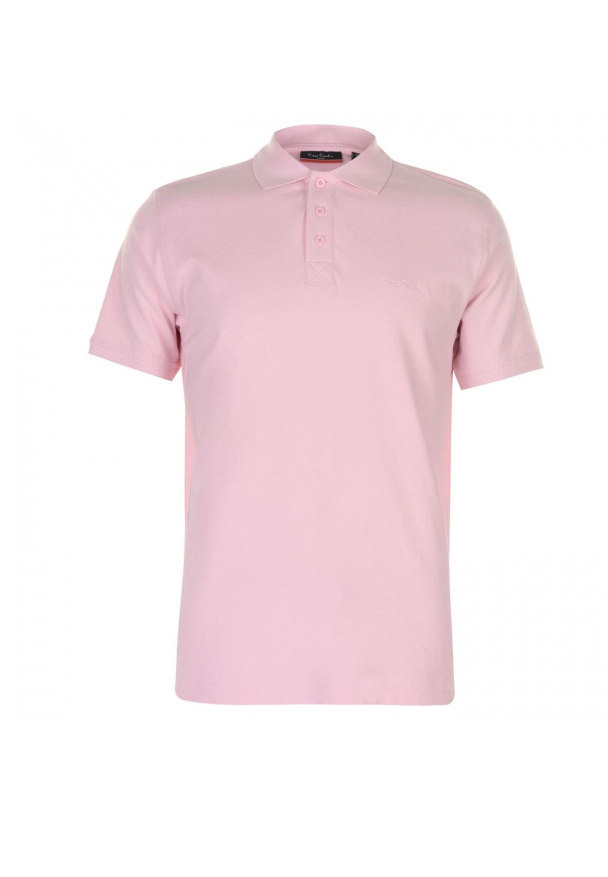 Tricou polo pentru barbati, Pierre Cardin, Bumbac, Alb, Roz pudrat