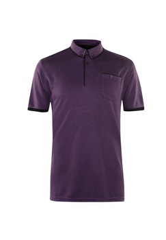 Tricou polo pentru barbati, Pierre Cardin, Bumbac, Pocket Pique, Mov, L Tricou polo pentru barbati, Pierre Cardin, Bumbac, Pocket Pique, Mov, L