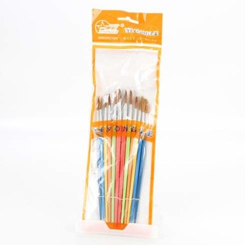 Set 12 pensule multicolore, coada de veverita, marimi diferite Set 12 pensule multicolore, coada de veverita, marimi diferite