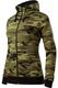 Hanorac model camuflaj, pentru dama, verde, marimea L