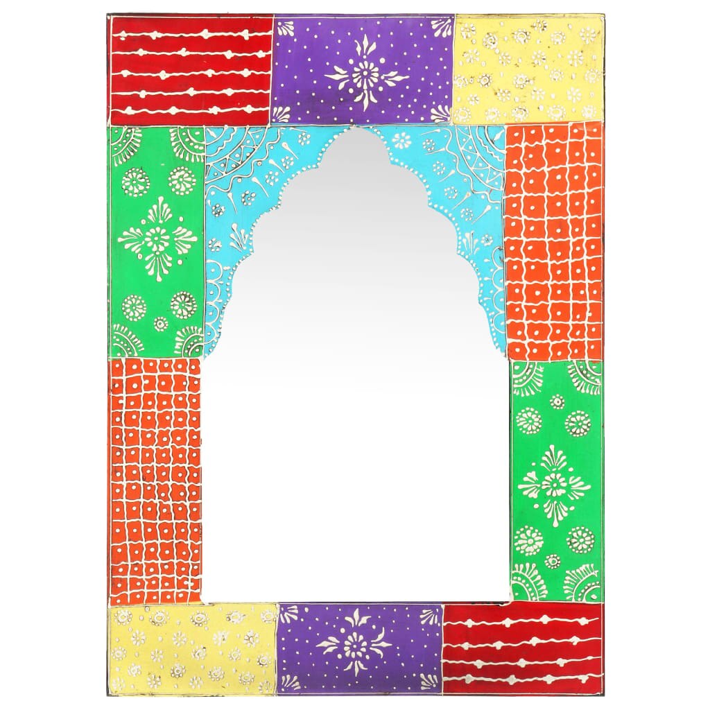 Oglinda de hol cu rama din lemn de mango, vidaXL, Lemn, 40 x 55 cm, Multicolour