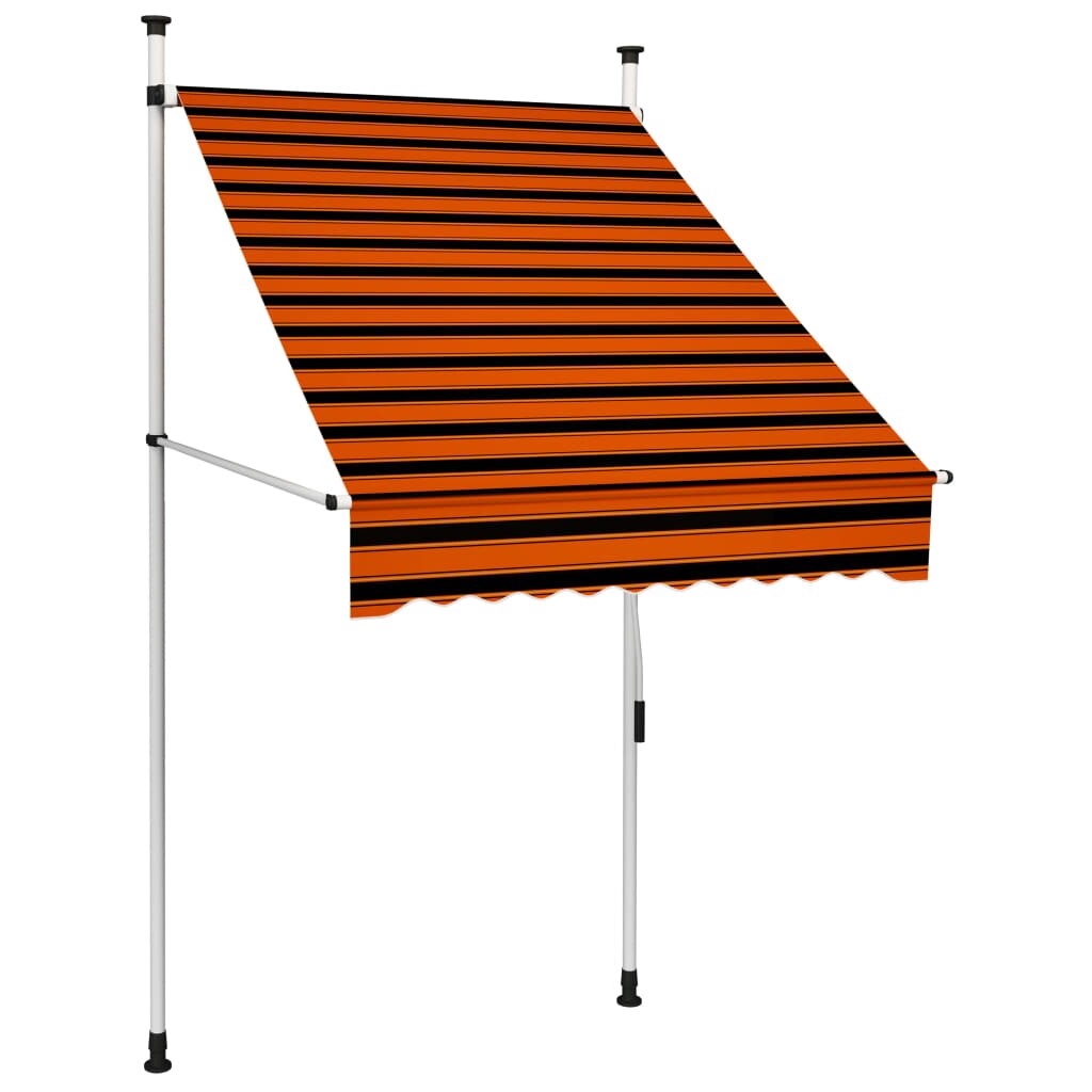 Copertina retractabila manual, portocaliu si maro, 100 cm 145834