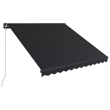 Copertina retractabila manual, antracit, 350 x 250 cm 3051238 Copertina retractabila manual, antracit, 350 x 250 cm 3051238