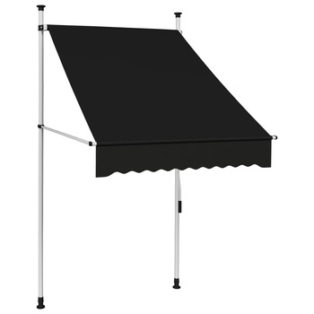 Copertina retractabila manual, antracit, 100 cm 145832 Copertina retractabila manual, antracit, 100 cm 145832