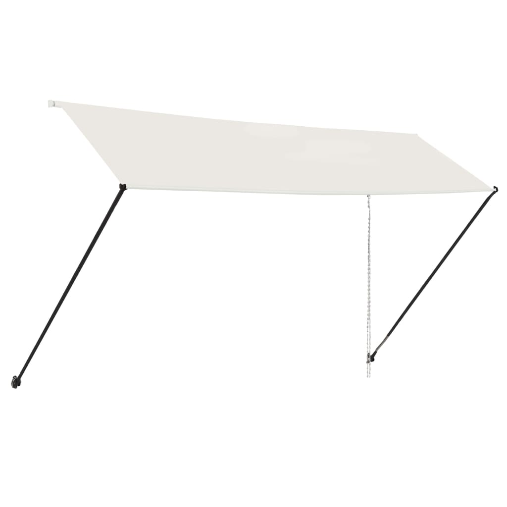 Copertina retractabila cu LED pentru fereastra, vidaXL, Textil/Polipropilena, 400 x 150 cm, Crem