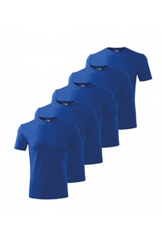 Set 5 tricouri pentru barbati, Albastru regal, P73-05X5, Albastru Set 5 tricouri pentru barbati, Albastru regal, P73-05X5, Albastru