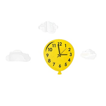 Ceas perete, Folina, model Balon galben, pentru copii Ceas perete, Folina, model Balon galben, pentru copii
