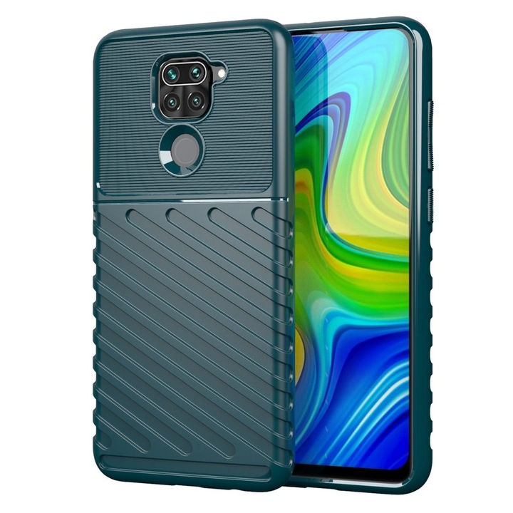 Калъф за телефон Thunder за Xiaomi Redmi 10X 4G/Xiaomi Redmi Note 9, зелен
