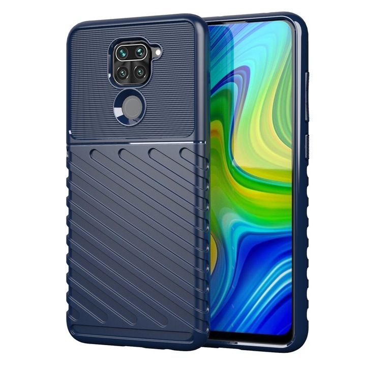 Калъф за телефон Thunder за Xiaomi Redmi 10X 4G/Xiaomi Redmi Note 9, син