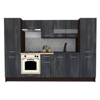 Set Bucatarie Marina New 280 A, Wenge / Decor 8509, 280 x 195,5 x 60 cm Set Bucatarie Marina New 280 A, Wenge / Decor 8509, 280 x 195,5 x 60 cm