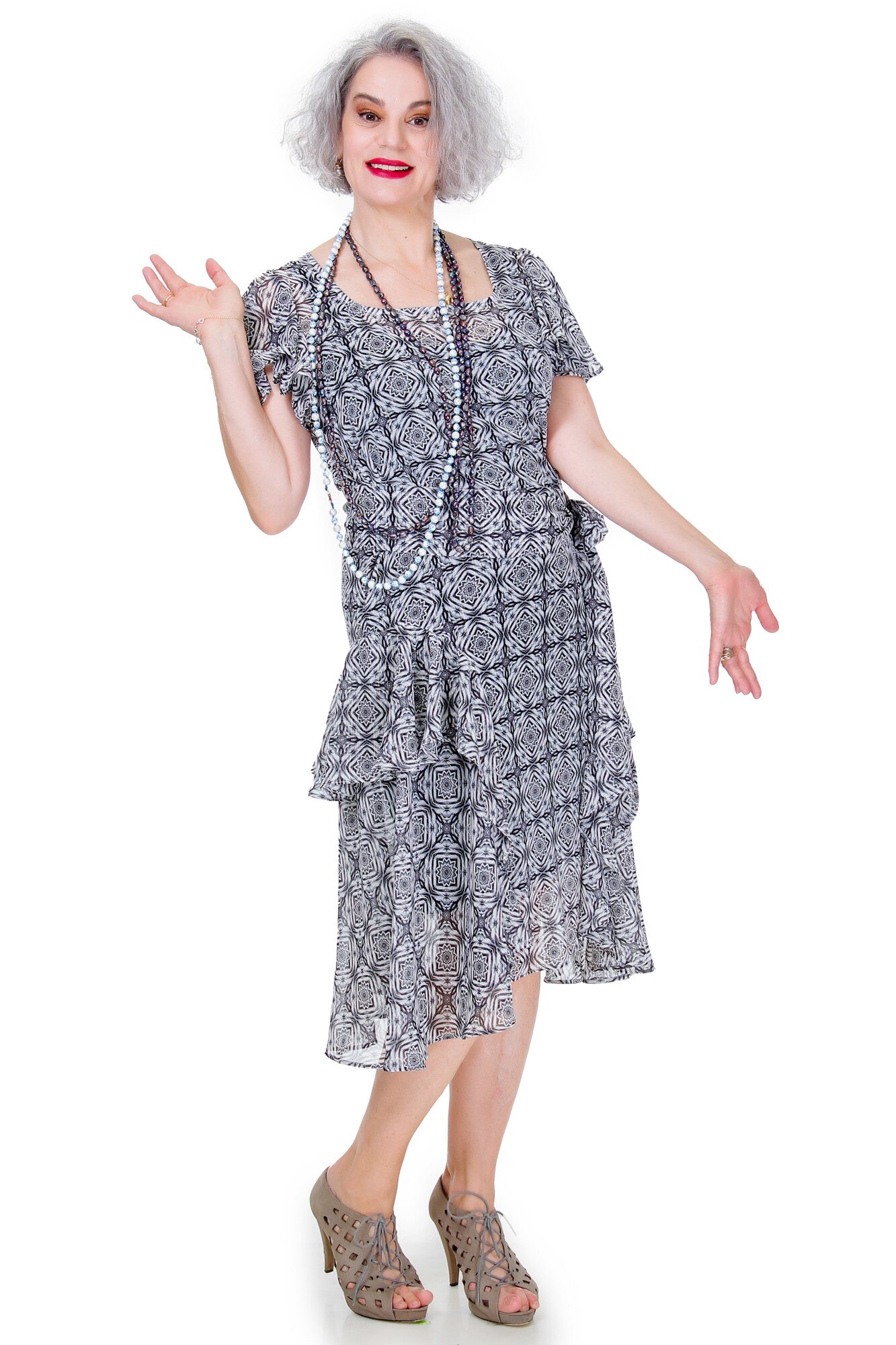 Rochie voal, Liza Panait, multicolor, R2319