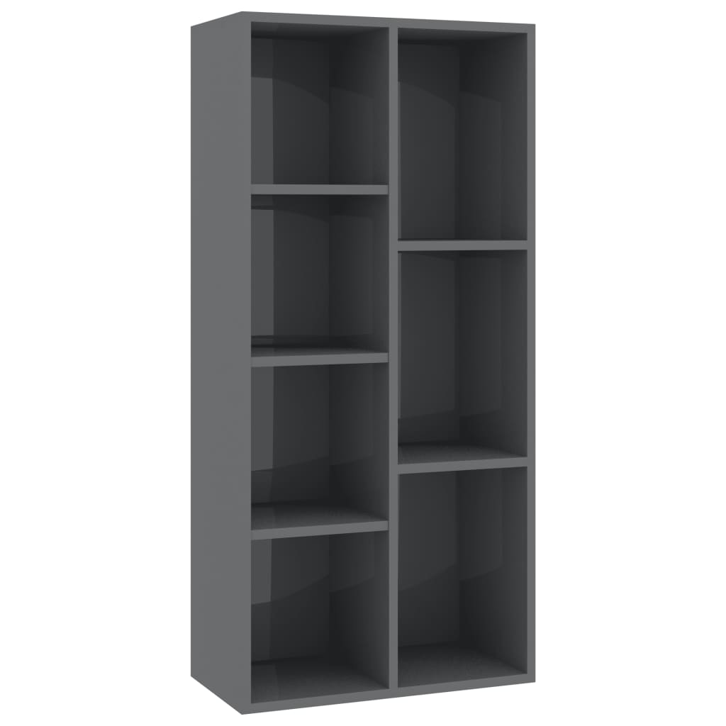 Biblioteca vidaXL, PAL extralucios, 50 x 25 x 106 cm, Gri