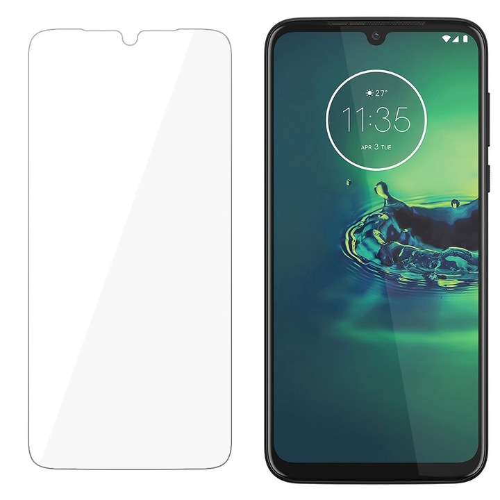 MyScreen Hybrid Motorola Moto G8 Plus hajlékony üvegvédő fólia, törésálló keret, 8H, 0,15 mm, átlátszó