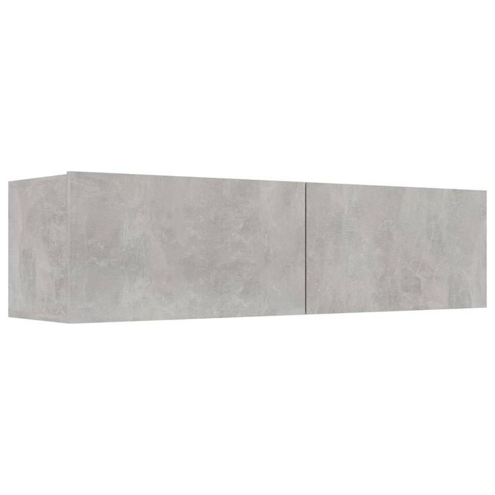 ТВ шкаф за монтаж на стена vidaXL, бетонно сив, 120х30х30 см