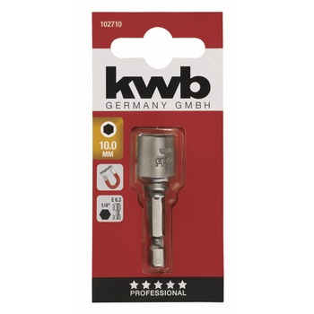 Bit tubular KWB magnetic 10 mm, hex 1/4 Bit tubular KWB magnetic 10 mm, hex 1/4