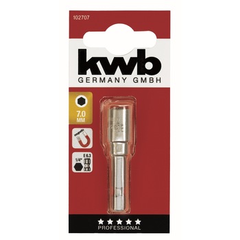 Bit tubular KWB magnetic 7 mm, hex 1/4 Bit tubular KWB magnetic 7 mm, hex 1/4