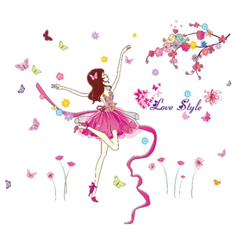 Sticker decorativ camera copii - Girly