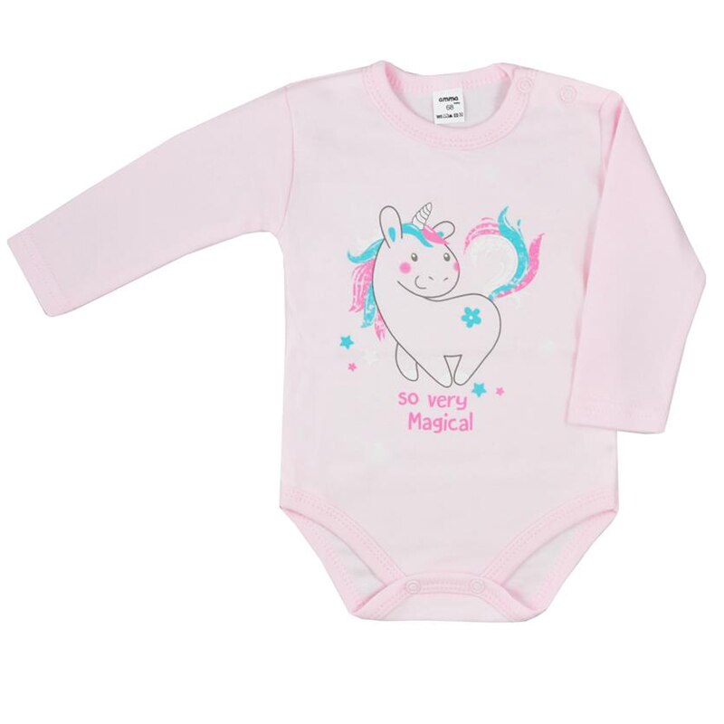 Body maneca lunga fetite Koala Amma Jednorozec T1-646R, Roz