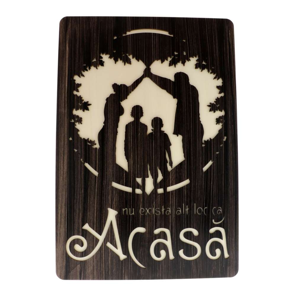 Tablou Lemn Wenge Acasa 57cm