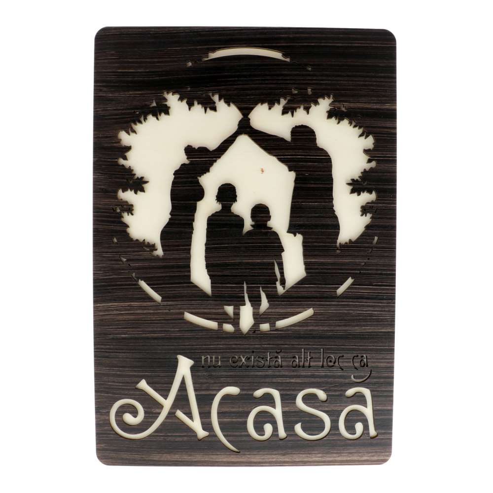 Tablou Lemn Wenge Acasa 40 cm