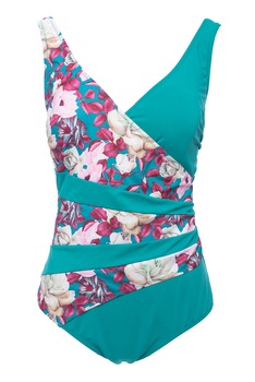 Costum de baie intreg, model de lux, modelator, model de lux petrecut RO51 Imprimeu Uni/Floral, Verde/Roz Costum de baie intreg, model de lux, modelator, model de lux petrecut RO51 Imprimeu Uni/Floral, Verde/Roz