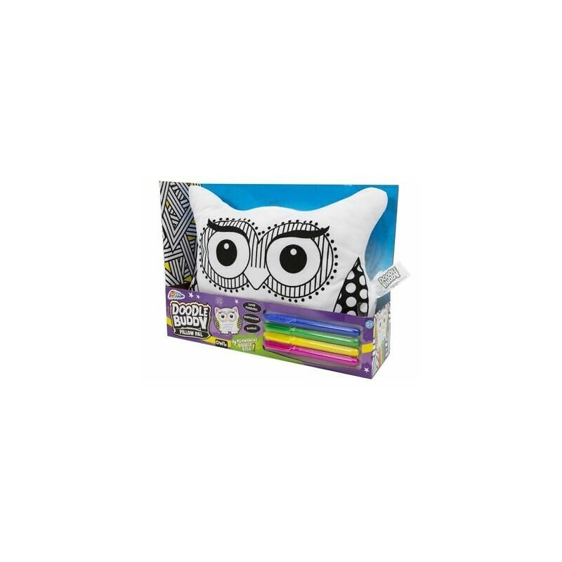 Set de creatie, perna bufnita de colorat si carioci, OWL Doodle Buddy,15-2926, Grafix