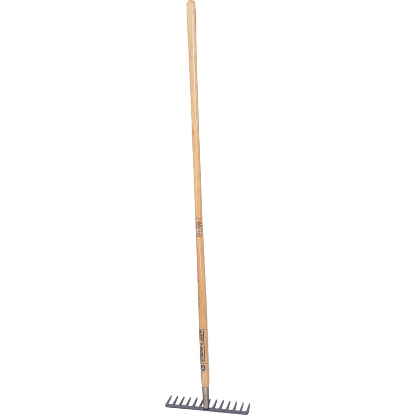 Grebla dreapta Heavy Duty cu dinti din otel carbon, coada de lemn, Spear & Jackson Neverbend Professional