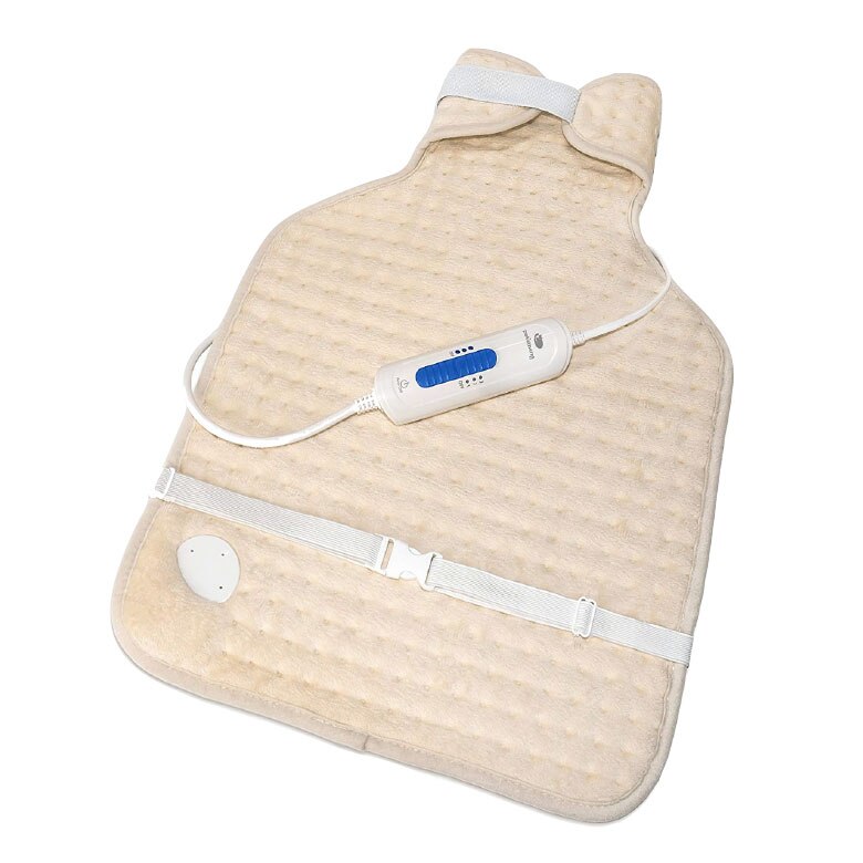 Pad incalzitor pentru zona cervicala/dorsala Pekatherm, SS35TD, Telecomanda detasabila, Poliester, 100 W, 56 x 39 cm, Bej