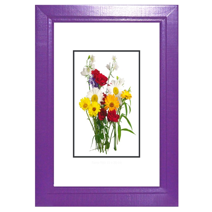 Rama foto lemn A3, 30 x 42 cm, Mov, Produs Romanesc